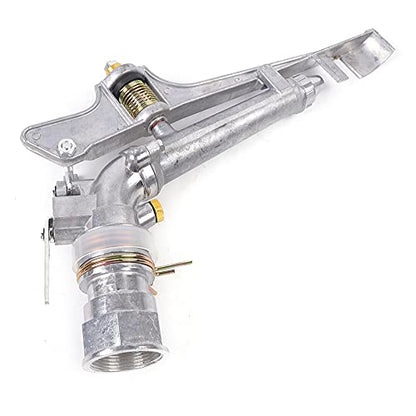 1.5 inch Agriculture Irrigation Spray Gun, 360°Adjustable Irrigation Sprinklers 2 Spray Nozzles Large Area Lawn Sprinkler for Farms
