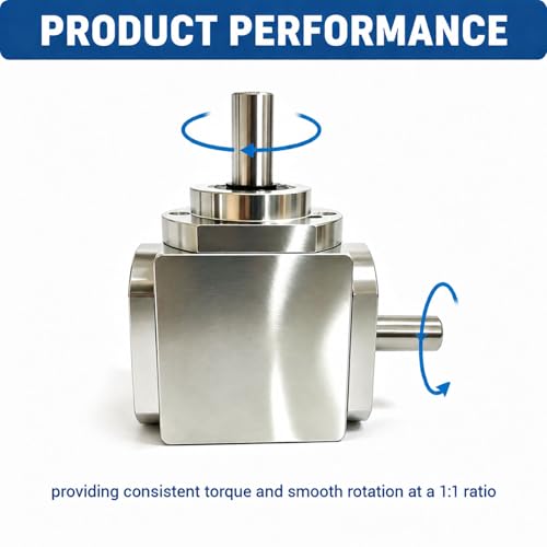 90 Degree Right Angle Gearbox 1:1 Bevel Gear Drive - size: 8mm Right Single Output Shafts