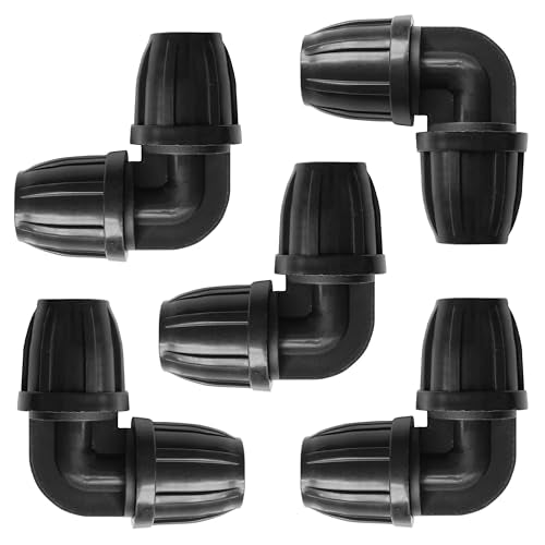 CARPATHEN 5/16" Elbow Fittings Parts for Drip Irrigation System Kit, 5 pcs - size: 5 pcs Elbows Connectors