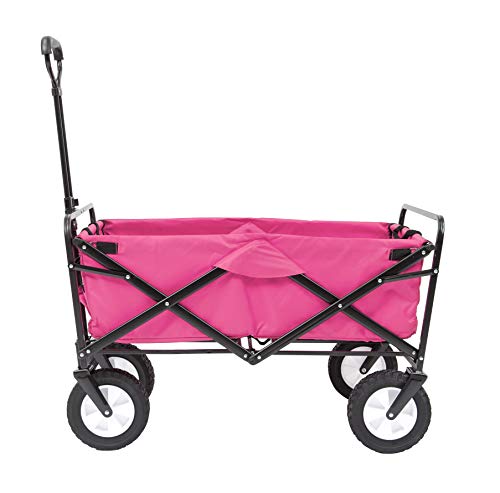 Mac Sports Collapsible Folding Outdoor Utility Wagon, Pink - color: Pink