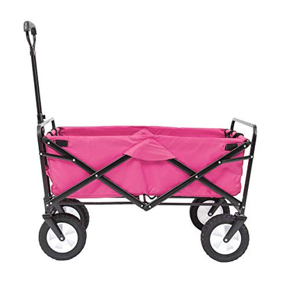 Mac Sports Collapsible Folding Outdoor Utility Wagon, Pink - color: Pink