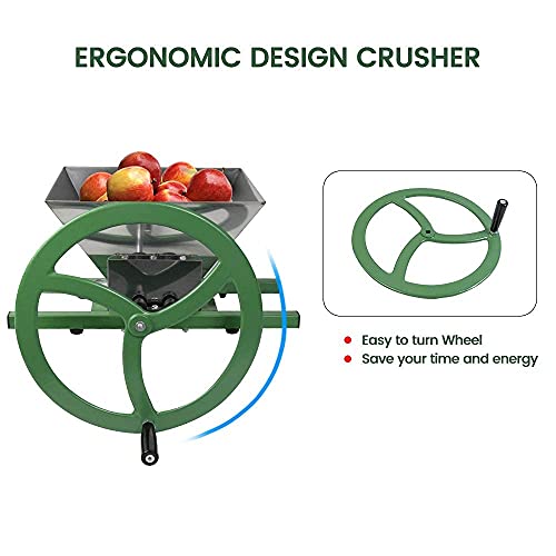 Fruit Wine Press and Crusher,100% Nature Apple&Grape&Berries Crusher Manual Juice Maker for Kitchen