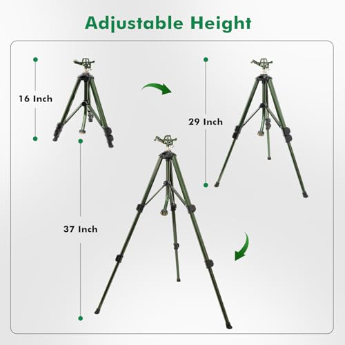 RESTMO Adjustable Full Metal Tripod Sprinklers for Yard Large Area - size: 1 Pack