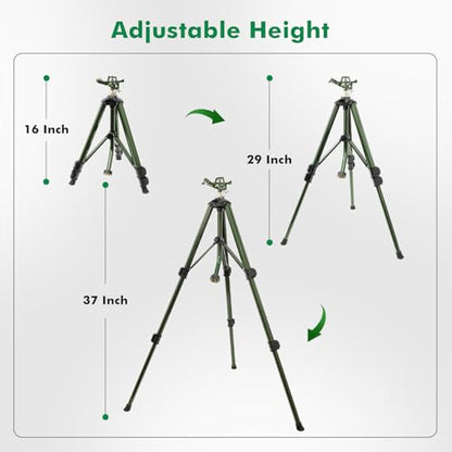 RESTMO Adjustable Full Metal Tripod Sprinklers for Yard Large Area - size: 1 Pack