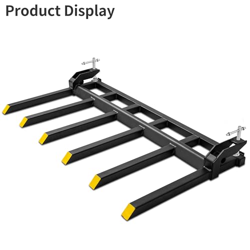 YINTATECH 60" Clamp on Debris Forks 4000 lbs Loader Bucket Fork - size: 60 IN