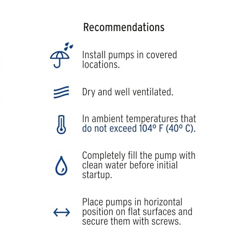 Foset Peripheral Water Pump for Agricultural Use, 1/2 HP, Max Head 25 m, Max Flow 31 L/min, 127 V / 60 Hz, 1-Inch NPT Inlet/Outlet, Brass Impeller, IPX4 (Model BOAP-1/2F / 49877)
