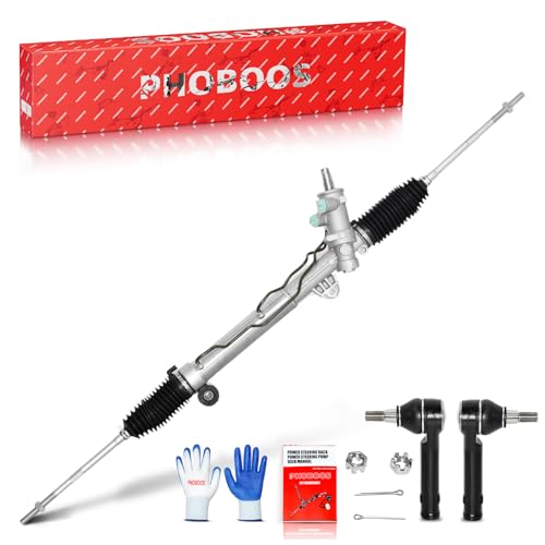 PHOBOOS Hydraulic Power Steering Rack and Pinion Assembly Compatible with Buick Century 1997-2005 & Chevrolet Impala 2000-2011, with Outer Tie Rod Ends, New Unit, Direct Fit, Ref. 22-186, ES3459 - size: 22-186/ES3459