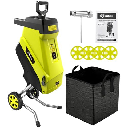 Saker Electric Wood Chipper Shredder 15-Amp Corded