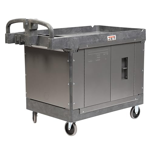 JET PUC-4325 Resin Utility Cart with JT1-125 Load-N-Lock Security System