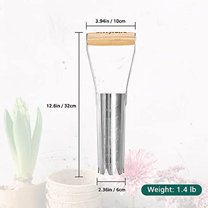 Garden Bulb Planter with 6 inches Depth Mark, Bulb Transplanter - size: 14.3in Bulb Planter