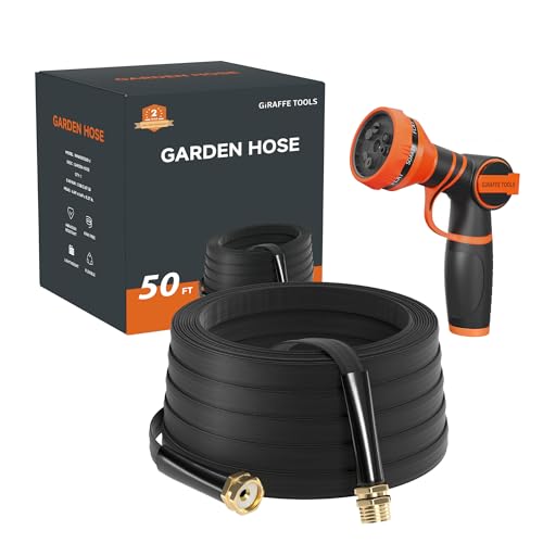 Giraffe Tools Garden Hose 50FT Lightweight Lay Flat Water Hose - size: 50FT