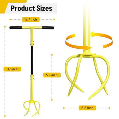 Gardening Hand Tiller, Manual Twist Tiller, Claw Cultivator Tiller