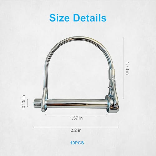 10 Pack, NRJSSCC Trailer Coupler Pin and Locking Pin，Trailer Hitch Pin