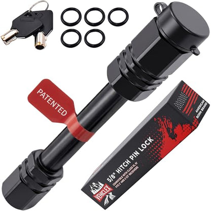 Vehiclex Trailer Hitch Pin Lock for 2" and 2.5" Receiver, Class III & IV - size: 2"-2.5" receiver