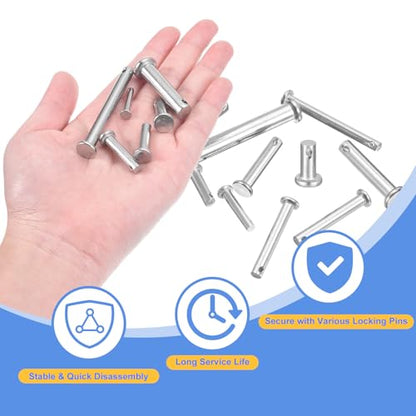 uxcell 4Pcs 3/8" x 4" Single Hole Clevis Pins, 304 SS Clevis Pins - size: 3/8" x 4"