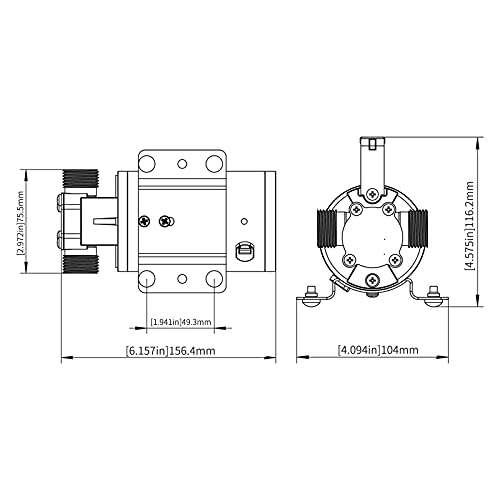 TIGEROAR 12V Water Pump 330 GPH Utility Pump for Vehicle Water Transferring