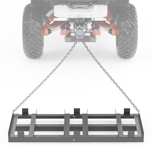 PioneerWorks 6FT Drag Harrow – Tow-Behind Leveler for ATV/UTV/Tractor - size: 72*20