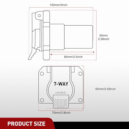 Nilight USCAR to RV 7 Way Trailer Plug Adapter - color: USCAR to 7 Way Trailer Adapter