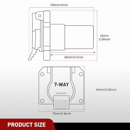 Nilight USCAR to RV 7 Way Trailer Plug Adapter - color: USCAR to 7 Way Trailer Adapter