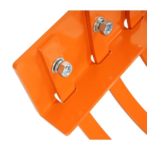 48" Tow Behind Rake 2" Receiver ATV UTV Tractors Heavy-Duty Steel Orange