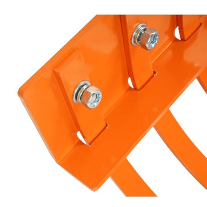 48" Tow Behind Rake 2" Receiver ATV UTV Tractors Heavy-Duty Steel Orange
