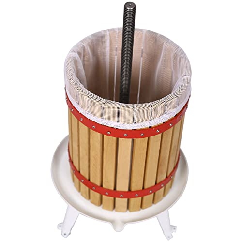 Fruit Wine Press, Manual Cider Apple Grape Berries Crusher Juice Maker with Solid Wood Basket - size: 3.17 Gallon