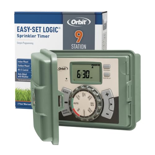 Orbit 57899 9-Station Outdoor Swing Panel Sprinkler System Timer - color: Green, size: 9-Station