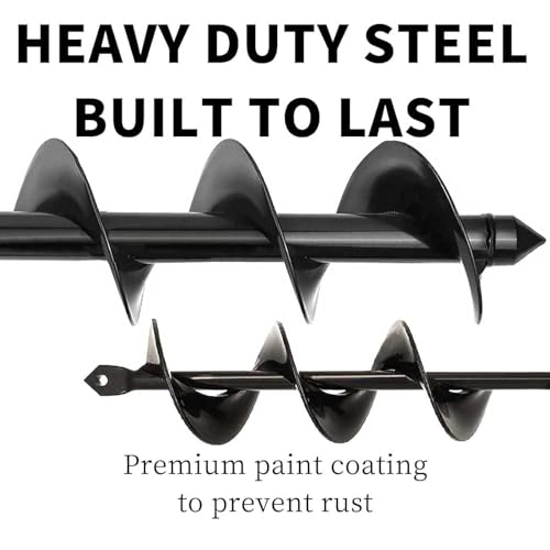 TCBWFY Garden Auger Drill Bit for Planting 1.6"x16.5"and 3.5"x16",Heavy Duty Bulb Planter Tool for Digging Holes,Compatible with 3/8" Hex Drive Drill - size: 1.6"x16.5"+3.5"x16"