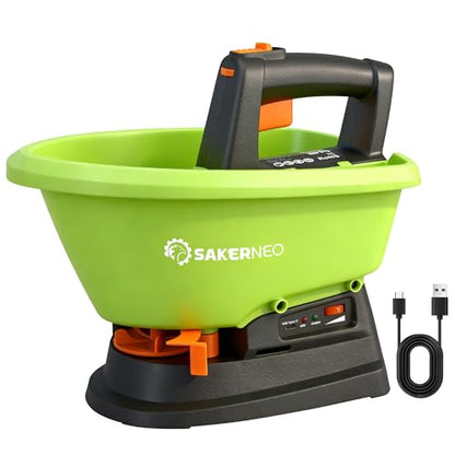 SAKERNEO 7.2V Battery Handheld Lawn Spreader Seed & Fertilizer Spreader