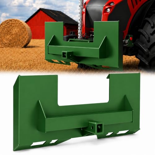 Skid Steer Quick Attach Plate, 1/4 Inch, 3000 LBS, 2-Inch Hitch - color: Green