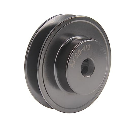 AK28-1/2 Bore Single Groove Web Sheave 2.8" OD 1/2" Bore V Belt Sheave Cast Iron - size: 1/2"Bore-2.8"OD