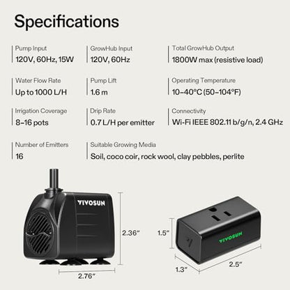 VIVOSUN Automatic Drip Irrigation Kit, Smart Watering System - style: Smart Drip Irrigation