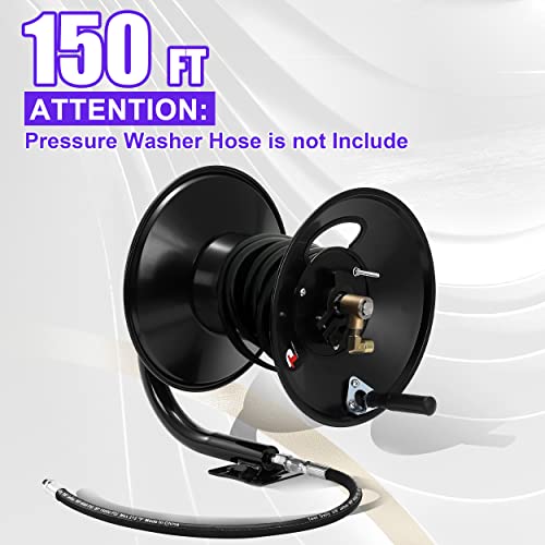 Tool Daily Pressure Washer Hose Reel 150FTx3/8" / 300FTx1/4", 4000 PSI - size: 150 FT