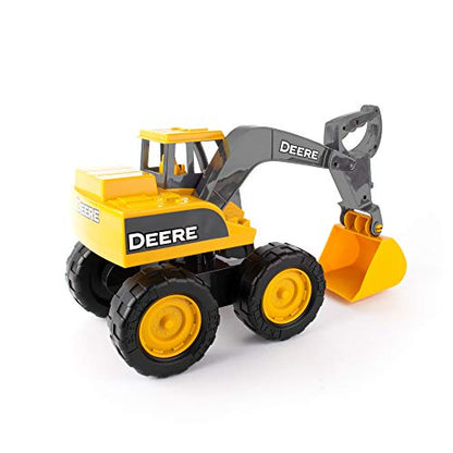 TOMY John Deere Sandbox Big Scoop Excavator Toy with Tilting Dump Bed - John Deere Construction Toys - Toddler Toys for Sandbox - Frustration Free Packaging - 15 Inch