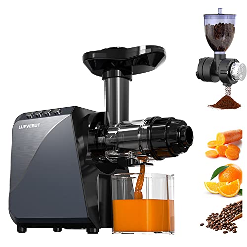 Cold Press Slow Juicer with Electric Coffee Grinder for Ginger - color: Meteorite Grey