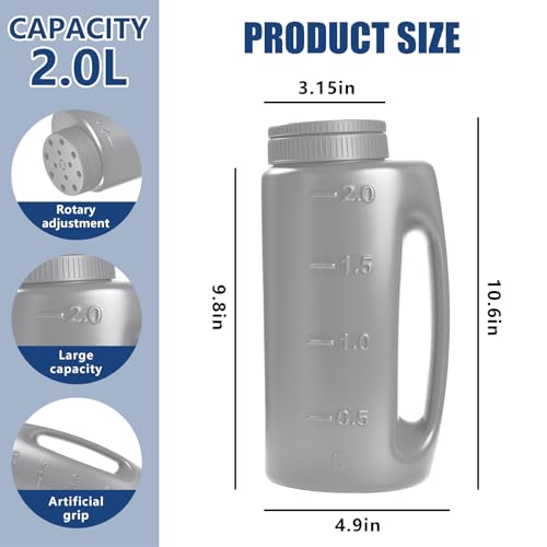 Adjustable Handheld Seed Shaker – Hand Spreader - Capacity Multi-Purpose Spreader for Fertilizer, Grass Seed, Ice Melt & Lawn Care - Grey - color: grey