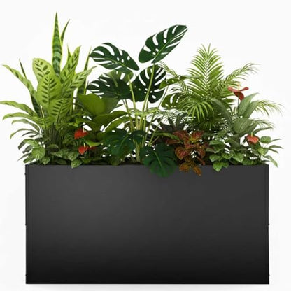 Montex Large Metal Rectangular Outdoor Planter Box, 38''L x16''Wx20''H - size: 38''L x 16''W x 20''H