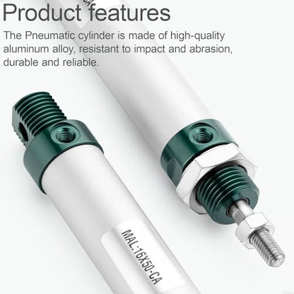 MAL16x50 Mini Air Cylinder 16mm Bore 50mm Stroke Double Acting - size: 16mm x 50mm