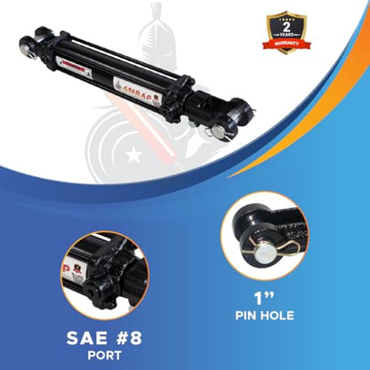 2x12 Hydraulic Cylinder - 2 Bore 12 Stroke Double Acting Tie Rod Hydraulic Cylinder 3000 PSI - size: 2x12-SAE