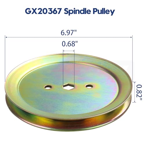 2 Pack GX20367 Pulley Replace John Deere GX20367 UC23728 for 42" - color: A14 2x GX20367