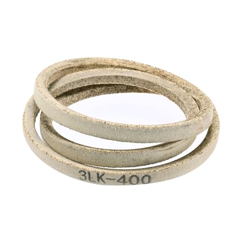 uxcell 3LK400 Cord Belt Grey, 3/8" x 40" Lawn and Garden Aramid V-Belt for Mower Deck - size: 40"