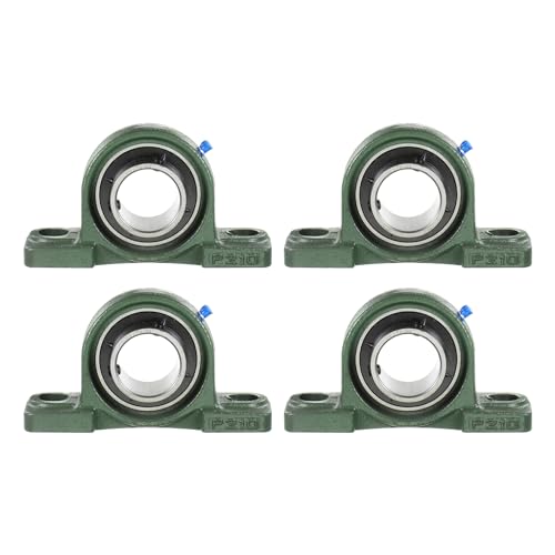 uxcell 4 Pcs UCP210-32 Pillow Block Bearing 2 Inch Bore Solid Cast Iron Base Mounted Bearing Block Insert Bearing Self-Alignment - size: 2 Inch