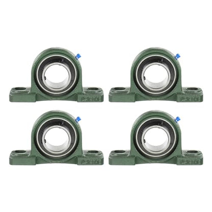 uxcell 4 Pcs UCP210-32 Pillow Block Bearing 2 Inch Bore Solid Cast Iron Base Mounted Bearing Block Insert Bearing Self-Alignment - size: 2 Inch