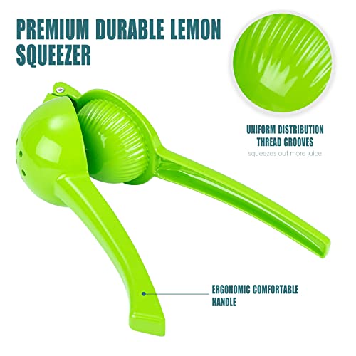 Manual Juicer Citrus Lemon Squeezer,Fruit Juicer Lime Press Metal,Professional Hand Juicer Kitchen Tool - color: GREEN