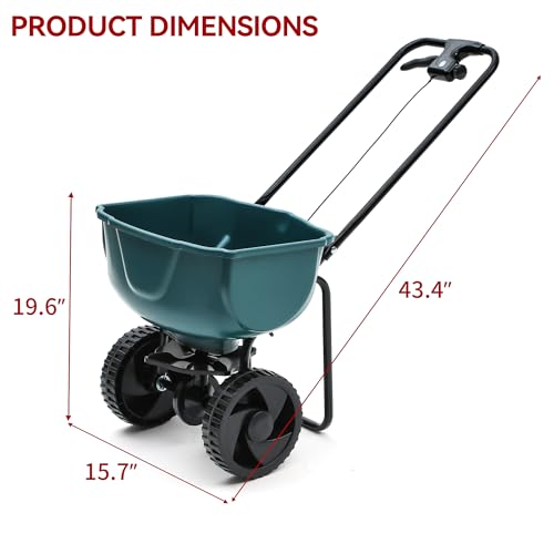 YITAMOTOR 60 lbs Walk Behind Broadcast Spreader, Push Fertilizer Spreader - size: 60lbs