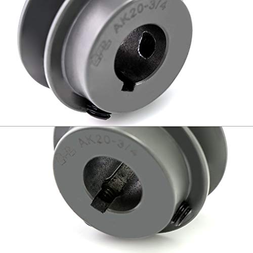 QWORK Single Groove Web Sheaves, 2.05" OD 3/4" Bore V-Belt Sheave for V-Belt, AK2034