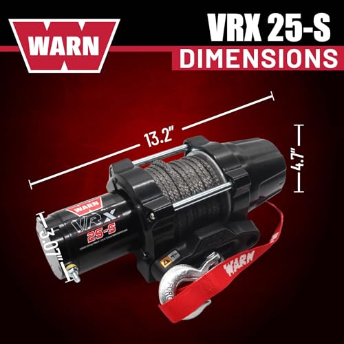 WARN VRX 25-S Powersport Winch for ATV & UTV with 2,500 lb Pulling Capacity - size: 2,500 lbs., style: Synthetic Rope