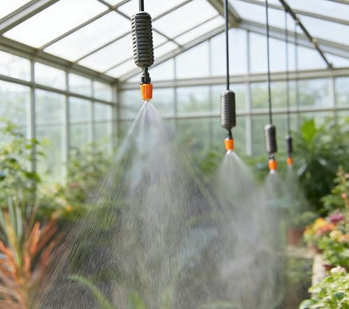 50 Pcs Adjustable Drip Irrigation Spray Emitters for Garden Plants Watering - color: Single Barb