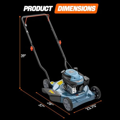 SENIX Gas Lawn Mower, 20" 144 cc Push Mower,cortadora de pasto