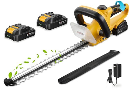 20" Hedge Trimmer Cordless for Garden, 5/8'' Blade Gap, 2×2.0Ah Batteries